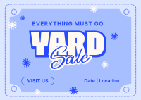 Minimalist Yard Sale Postcard