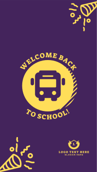 Welcome Back School Bus Instagram Story