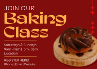 Bake Class Register Postcard Design