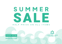 Summer Waves Sale Postcard