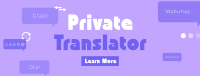 Modern Minimal Translation Service Facebook Cover
