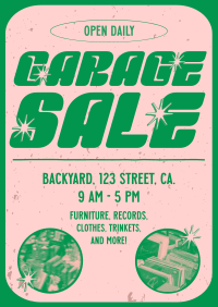 Retro Quirky Yard Sale Poster