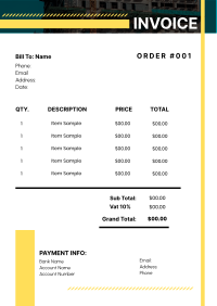 Construction Business Invoice