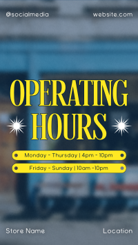 Minimalist Operating Hours Facebook Story