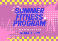 Summer Fitness Training Postcard