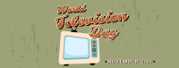 Retro TV Day Facebook Cover Design