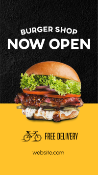 Burger Shop Opening Facebook Story