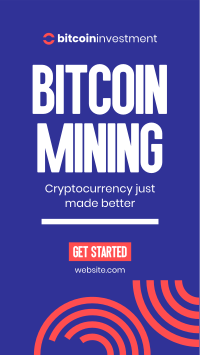 Start Bitcoin Mining Instagram Story