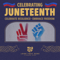 Rustic Juneteenth Greeting Instagram Post