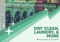Dry Clean & Laundry Postcard