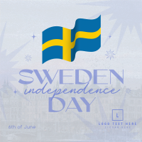 Modern Sweden Independence Day Linkedin Post