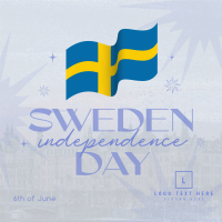 Modern Sweden Independence Day Linkedin Post Design