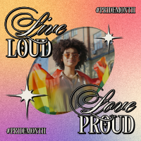 Retro Pride Month Instagram Post