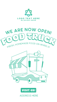 Retro Food Truck Festival TikTok Video Design