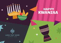 Colorful Kwanzaa Postcard