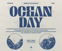 Retro Ocean Day Facebook Post