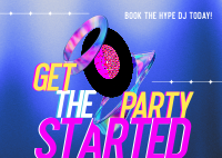 Party DJ Booking Postcard Design