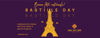 Monoline Eiffel Tower Facebook Cover Design