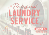 Professional Laundry Service Postcard Image Preview