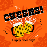 Cheery Beer Day Linkedin Post Design
