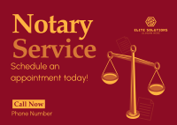 Professional Notary Services Postcard Image Preview