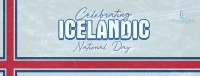 Geometric Icelandic National Day Facebook Cover