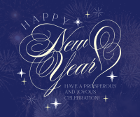 Elegant New Year Greeting Facebook Post