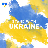 Stand with Ukraine Paint Instagram Post Design