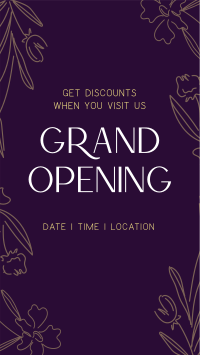 Floral Grand Opening Facebook Story