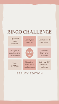 Beauty Bingo Challenge Facebook Story