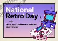 Unique Retro Day  Postcard Design