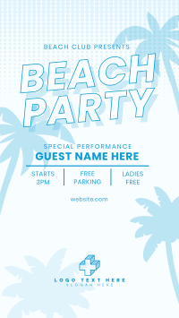 Beach Club Party Instagram Story