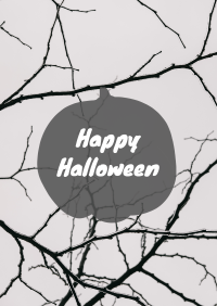 Simple Halloween Greeting Poster