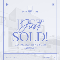 Minimalist Sold Property Instagram Post Design