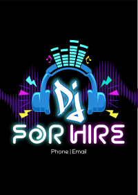 DJ for Hire Flyer