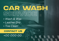 Professional Car Wash Service Postcard