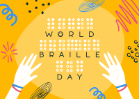 World Braille Day Postcard