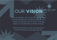 Corporate Our Vision Postcard Design