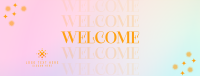 Gradient Sparkly Welcome Facebook Cover