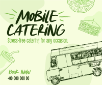 Handdrawn Food Truck Facebook Post Design