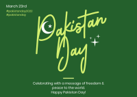 Pakistan Day Moon Postcard