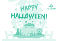 Dripping Halloween Potions Postcard