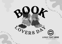 Hey There Book Lover Postcard Design