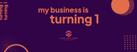 My Business Is Turning 1 Facebook Cover Design