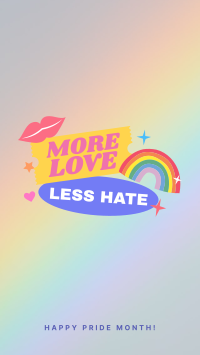 More Love, Less Hate Facebook Story