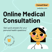 Online Medical Consultation Linkedin Post Design