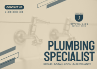 Plumbing Specialist Postcard Image Preview