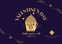 Valentine's Day Cafe Sale Postcard