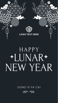 Beautiful Ornamental Lunar New Year Facebook Story