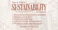 Sustainable Fashion Tips Facebook Ad